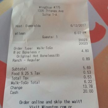 Wingstop - You need TWO host up front - Chicken Wings Near Me - South El Monte, California