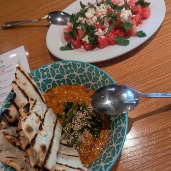 Kapa Hale - Watermelon salad and naan to start - Hawaiian Near Me - Honolulu, Hawaii Kapa Hale - Watermelon salad and naan to start - Hawaiian Near Me - Honolulu, Hawaii