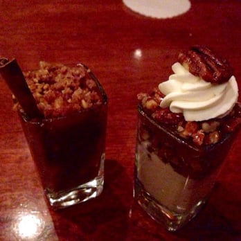Seasons 52 - Dessert shots: apple pie; pecan pie. - New American Near Me - Mclean, Virginia