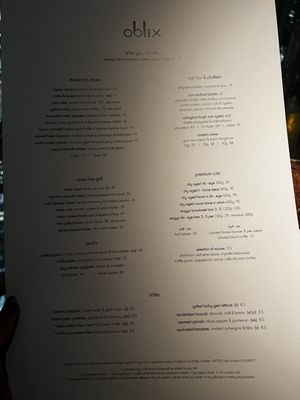 Menu photo 3 Oblix At The Shard London, XGL Menu photo 3 Oblix At The Shard London, XGL