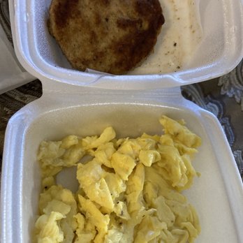 The Weekend Spot Restaurant - Soft scramble Eggs and turkey sausage that came with French toast 10.25 - Soul Food Near Me - Newark, New Jersey The Weekend Spot Restaurant - Soft scramble Eggs and turkey sausage that came with French toast 10.25 - Soul Food Near Me - Newark, New Jersey