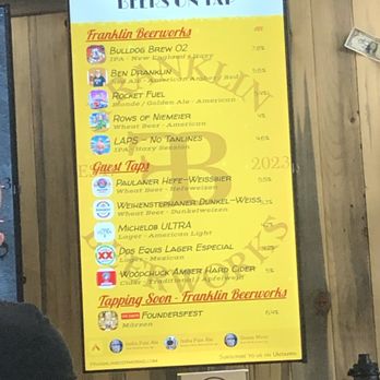 Franklin Beerworks - Sep 2025 beer list - Brewpubs Near Me - McGregor, Texas Franklin Beerworks - Sep 2025 beer list - Brewpubs Near Me - McGregor, Texas