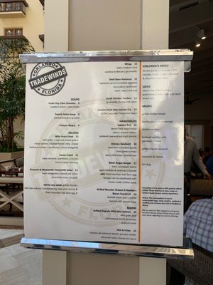 Menu photo 2 Tradewinds Restaurant Orlando, FL