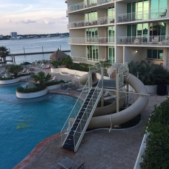 Caribe Resort - Water slides between buildings C & D - Vacation Rentals Near Me - Orange Beach, Alabama