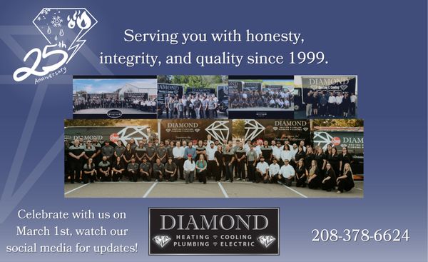 Diamond Heating And Cooling Logo