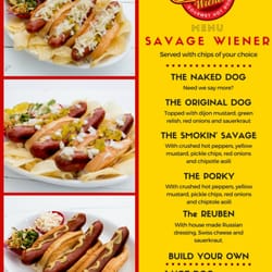 The Savage Wiener - Menu as of August 5th