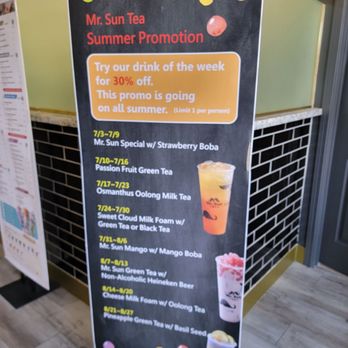Mr Sun Tea - Bubble Tea Near Me - Sacramento, California