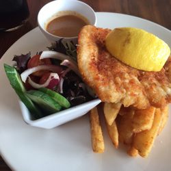 Breeze Cafe And Bar - Chicken schnitzel.
