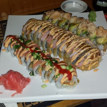 Uncle Sushi & Grill - Left to right: Suicide, Lou, Powerline rollzzzz - Sushi Bars Near Me - Cranston, Rhode Island