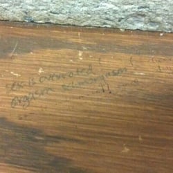 Countway Library of Medicine - Found written in a study room: "sex is overrated. Orgasm shmorgasm".