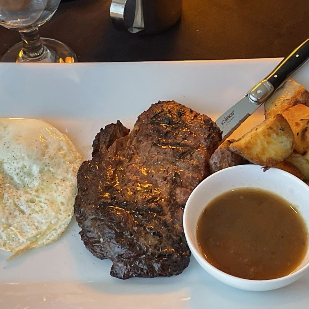Steak and eggs