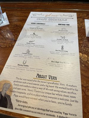 Menu photo 1 Vern's Tavern Elgin, IL