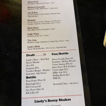 Lindy's on 4th - Menu - Burgers Near Me - Tucson, Arizona