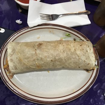El Farolito - Veggie burrito "dry" no sauce on top - Mexican Near Me - Placentia, California