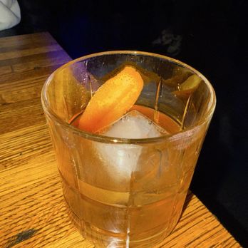 Glo Noodle House - OROCHI'S REVENGE (sesame fat-washed whiskey, bermutto sake vermouth, zoranj orange liqueur, bitters) - Noodles Near Me - Denver, Colorado Glo Noodle House - OROCHI'S REVENGE (sesame fat-washed whiskey, bermutto sake vermouth, zoranj orange liqueur, bitters) - Noodles Near Me - Denver, Colorado