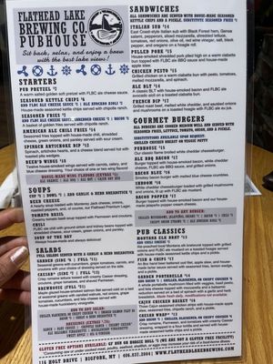 Menu photo 1 Flathead Lake Brewing Co. Pubhouse Bigfork, MT