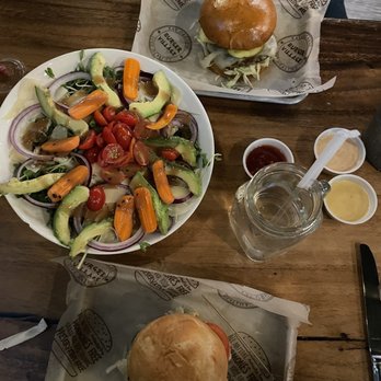 Burger Village - Village Ostrich Burgers, Village Beef Burger, French Fries, Asian Kale Salad - Burgers Near Me - Brooklyn, New York Burger Village - Village Ostrich Burgers, Village Beef Burger, French Fries, Asian Kale Salad - Burgers Near Me - Brooklyn, New York