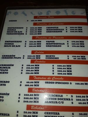Menu photo 4 Mariscos la Alegria Rosarito, BCN