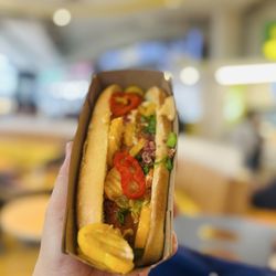 New York Fries - Flamin bacon hotdog