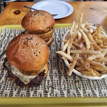 Black Cow Burgers & Fries - Cowboy burger, sour cream and onion fries - Burgers Near Me - Portland, Maine Black Cow Burgers & Fries - Cowboy burger, sour cream and onion fries - Burgers Near Me - Portland, Maine