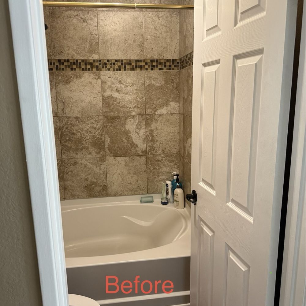 Premiere Home Improvement - Old bathroom with door taking up too much space - General Contractors Near Me - San Bernardino, California Premiere Home Improvement - Old bathroom with door taking up too much space - General Contractors Near Me - San Bernardino, California
