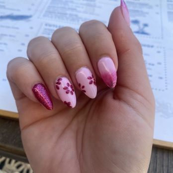 Veganic Nail Spa - GelX pink design nails by Kristin - Nail Salons Near Me - Costa Mesa, California Veganic Nail Spa - GelX pink design nails by Kristin - Nail Salons Near Me - Costa Mesa, California
