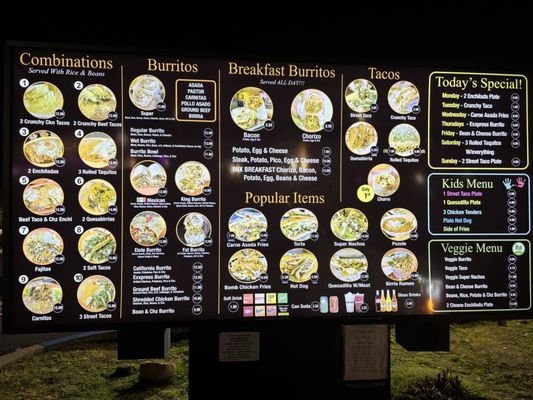 Menu photo 1 Taco Exxpress Rocklin, CA