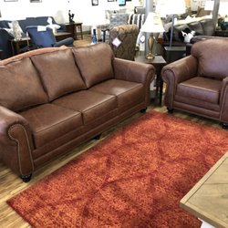 Ross Furniture - Top grain genuine leather! American made lancer sofa and chair.