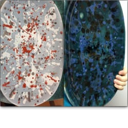 U Paint I Fire - Before and after photos of a serving plate that I painted! : )