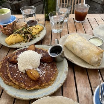 Fig Tree - Plantain and Coconut Pancakes, Breakfast Burrito, and Winter Omelette - Cafes Near Me - Los Angeles, California