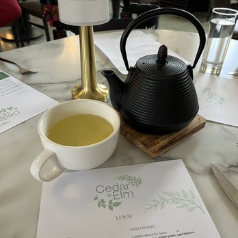 Cedar + Elm - Some chamomile tea to set the scene! - New American Near Me - Kenmore, Washington