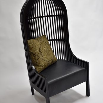 ClearLake Furniture - Turkish Nesting or Bird Cage chair made with Ash stained black and a leather seat - Furniture Stores Near Me - Ludlow, Vermont ClearLake Furniture - Turkish Nesting or Bird Cage chair made with Ash stained black and a leather seat - Furniture Stores Near Me - Ludlow, Vermont