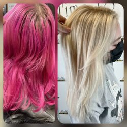 Silhouette Hair Salon and Spa - #colorcorrection #platinumblonde #longlayered
