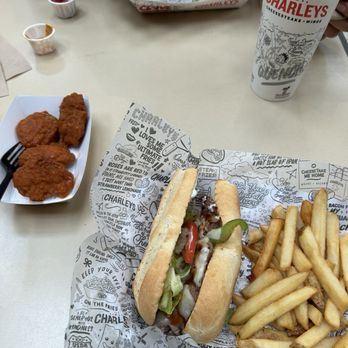 Charleys Cheesesteaks - PHILLY CHEESESTEAK and 4 pc boneless wings - Cheesesteaks Near Me - Tempe, Arizona