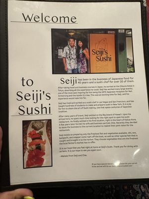Menu photo 5 Seiji's Sushi Kailua Kona, HI Menu photo 5 Seiji's Sushi Kailua Kona, HI