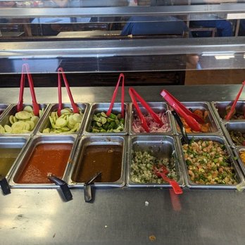 Aqui Con el Nene - The generous salsa bar - Mexican Near Me - Tucson, Arizona