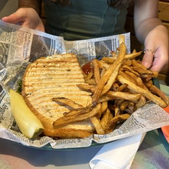 Hang Ten Grill - Turkey or Ham Club Panini - American Near Me - Carolina Beach, North Carolina Hang Ten Grill - Turkey or Ham Club Panini - American Near Me - Carolina Beach, North Carolina