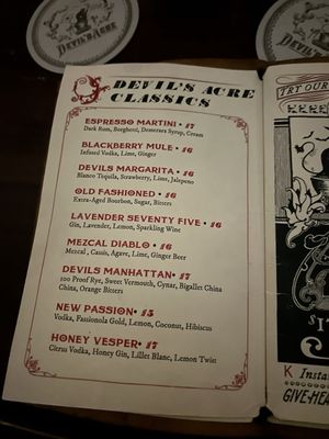 Menu photo 1 The Devil's Acre San Francisco, CA Menu photo 1 The Devil's Acre San Francisco, CA