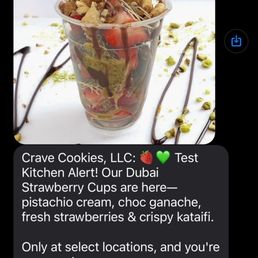 Crave cookie text Crave cookie text