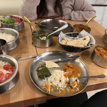 Dosa Point - Butter chicken, saag paneer and rice - Indian Near Me - Menlo Park, California