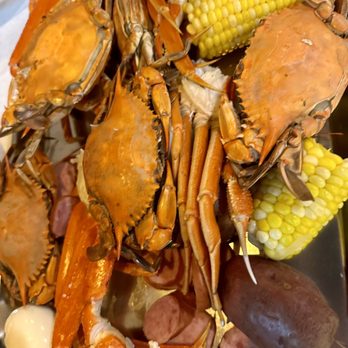 Ocean Crab - This was our blue crabs, king crab legs, sausage, corn, and potatoes. The blue crab tasted bad. - Seafood Near Me - Chantilly, Virginia Ocean Crab - This was our blue crabs, king crab legs, sausage, corn, and potatoes. The blue crab tasted bad. - Seafood Near Me - Chantilly, Virginia