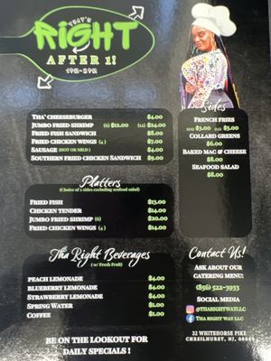 Menu photo 3 Tha Right Way Chesilhurst, NJ