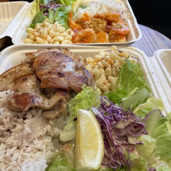 Aloha Cafe Pineapple - Chicken and shrimp plate. - Cafes Near Me - Honolulu, Hawaii Aloha Cafe Pineapple - Chicken and shrimp plate. - Cafes Near Me - Honolulu, Hawaii