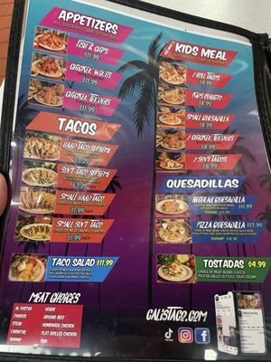 Menu photo 8 California Taco Shop Warwick, RI