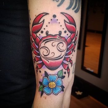 Collective Hive Tattoo - Cancer crab Done by Eric Conner - Tattoo Near Me - Omaha, Nebraska