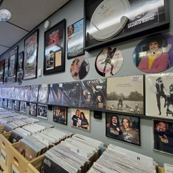 Tom Lounges' Record Bin - Tons of well organized vintage vinyl.