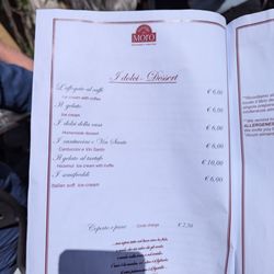 La Bottega del Moro - Dessert menu