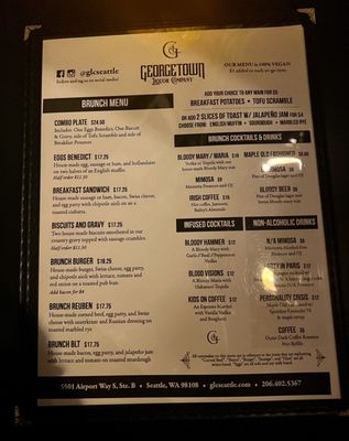 Menu photo 5 Georgetown Liquor Company Seattle, WA Menu photo 5 Georgetown Liquor Company Seattle, WA