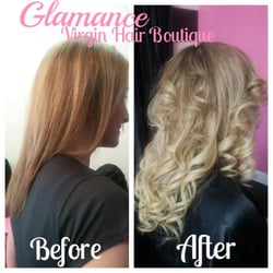 Glamance Virgin Hair Boutique - Seamless microlink install, cut, custom color and style by Shelley