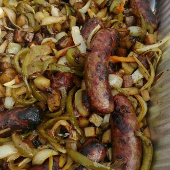 YaEatyet? - JoJos loaded Italian sausage! Sauteed potatoes onions,peppers marinated in Italian dressing served on a fresh baked bun! - Food Trucks Near Me YaEatyet? - JoJos loaded Italian sausage! Sauteed potatoes onions,peppers marinated in Italian dressing served on a fresh baked bun! - Food Trucks Near Me